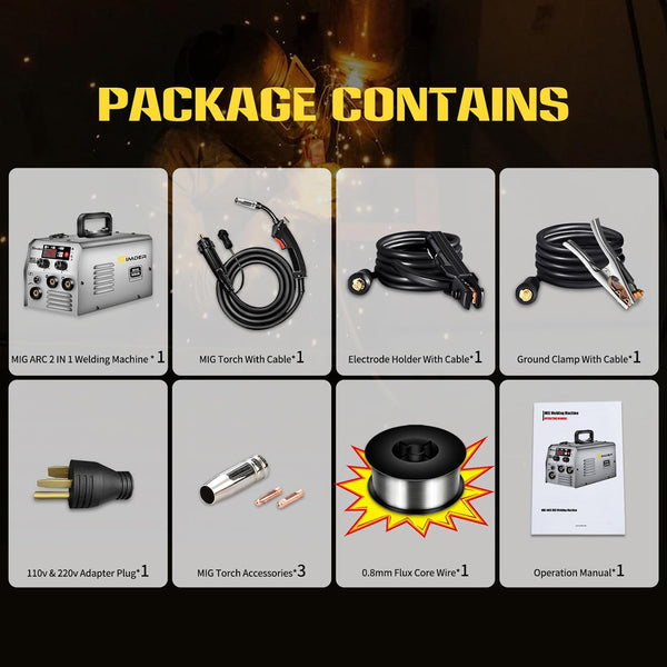 SSimder MIG-140S Gasless 3 in 1 MIG Welder