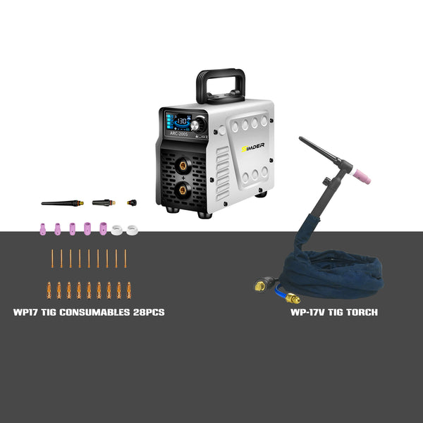 SSimder ARC-200S Stick Welder Lift TIG/Stick 2 in 1 Welding Machine