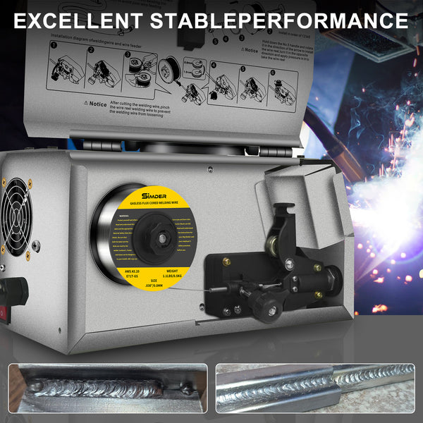 Filo per saldatura con anima in flusso SSimder E71TGS.035" 2 libbre