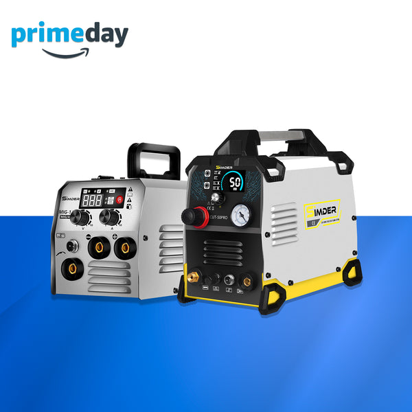 SSIMDER CUT-50PRO Pilot Arc Plasma Cutter + MIG-140S Gasless 2 in 1 MIG Welder