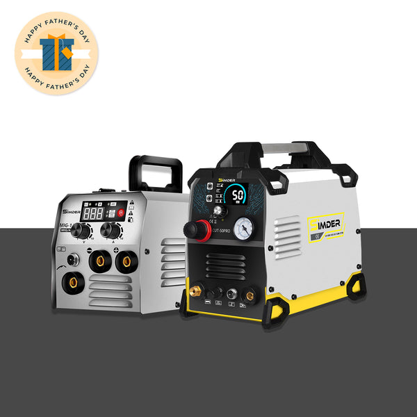 Taglierina al plasma ad arco pilota SSIMDER CUT-50PRO + saldatrice 5 in 1 SD-5010PRO, pinzatrice a caldo e saldatore