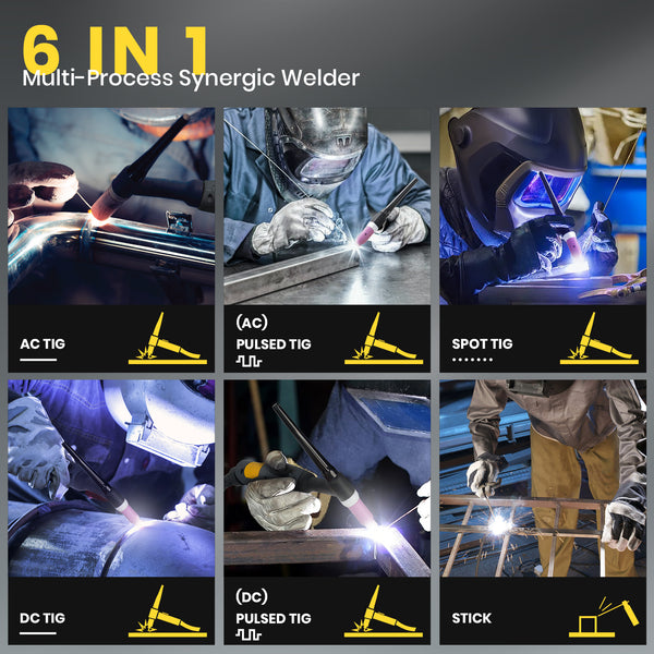 Pre Sale - SSIMDER TIG-250 AC TIG Welder With Smart Synergic AC/DC TIG, AC/DC Pulse TIG, Spot TIG, Stick