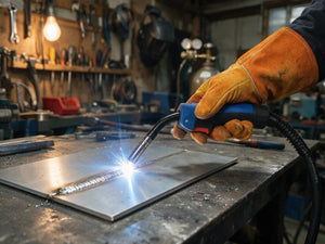Pulse MIG welding aluminum sheet in a home garage