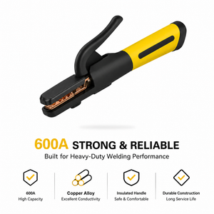 600A stick welding electrode holder rated 600A with copper alloy jaw, insulated handle and durable construction