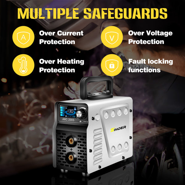 Ssimder ARC-200S Stick Schweißer Aufzug TIG/Stick 2 in 1 Schweißmaschine