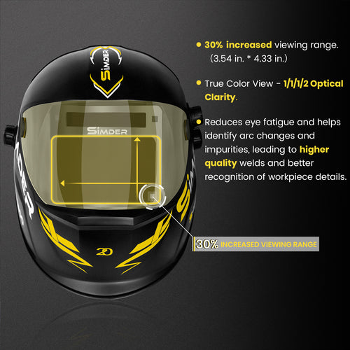 Casco da saldatura SSimder Auto Darkening True View S-1200