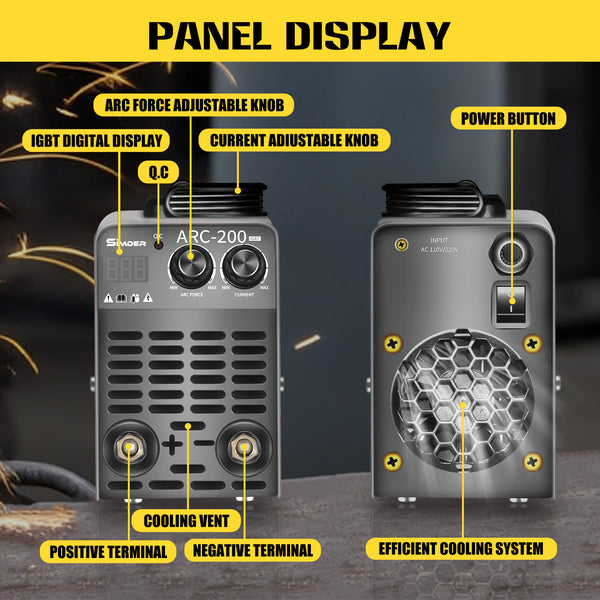 Ssimder ARC-200 Mini Grey Tragbarer Stock Schweißer
