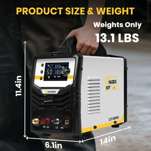 SSimder Upgraded CUT-50 PRO Pilot Arc Plasma Cutter - cutting in use