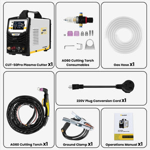 SSimder Upgraded CUT-50 PRO Pilot Arc Plasma Cutter - cutting in use