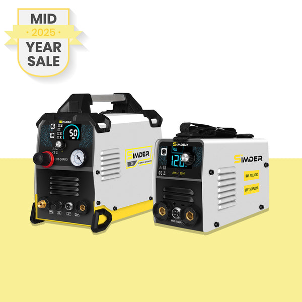 SSIMDER CUT-50PRO Pilot Arc Plasmaschneider + ARC-120M 2-in-1 Schweißgerät &amp; Heißhefter