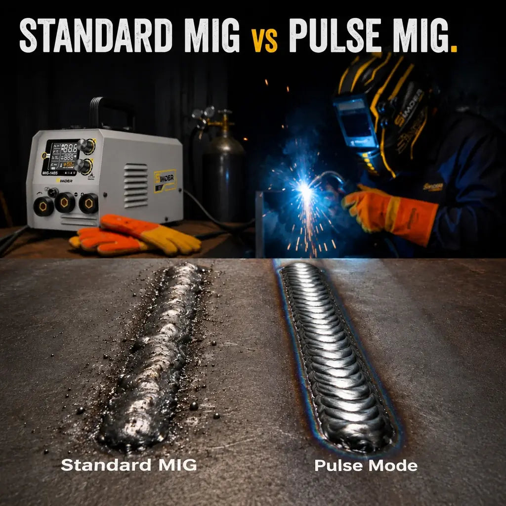 SSimder MIG-140 Gasless 5 in 1 Pulse MIG Welder