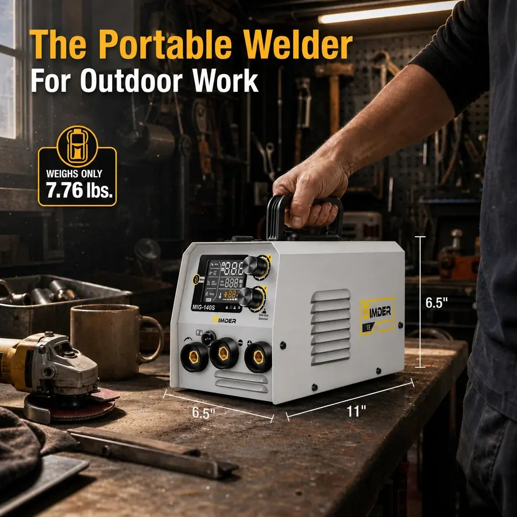 SSimder MIG-140 Gasless 5 in 1 Pulse MIG Welder
