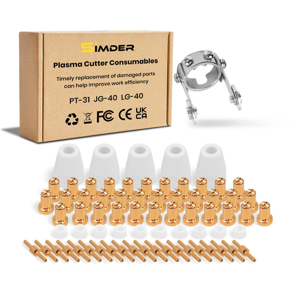 Confezione di materiali di consumo per torcia da taglio al plasma SSimder, 65 pezzi