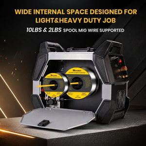 SSimder SD-4050 Pro 10-in-1 Aluminum MIG Welder Plasma Cutter Combo Wide Internal Space