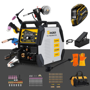 SSimder SD-4050 Pro 10-in-1 Aluminum MIG Welder Plasma Cutter Combo With Luxury Package