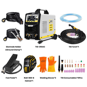 SSimder TIG-250AC 6 in 1 AC Pulse TIG Welder - TIG welding