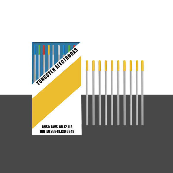 SSimder WL15 Gold TIG Welding Tungsten Electrode 10-Pack