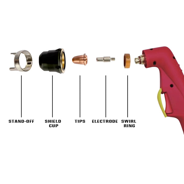 SSIMDER 24pcs IPT40 Pilot Arc Plasma Cutting Consumibles