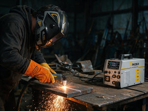 Plasma cutting steel plate with the Simder MIG-250 6-in-1 welder