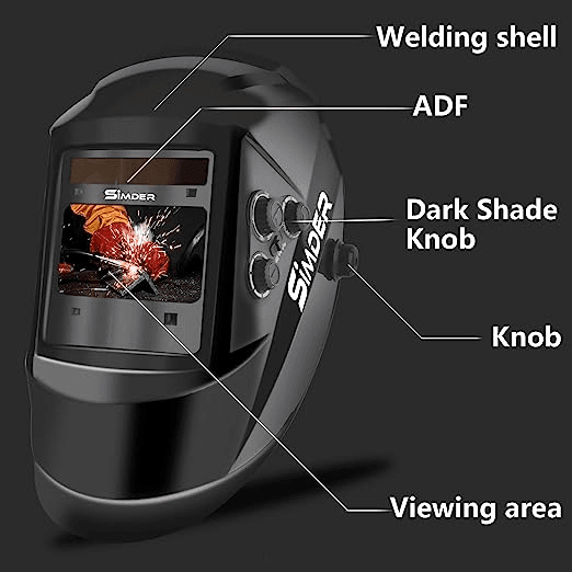 SSimder Auto Darkening True View Welding Helmet RLM-800-B