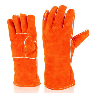 Welding Gloves Work Welder's Cowskin Leather Barbecue Gloves - S SIMDER WELDER